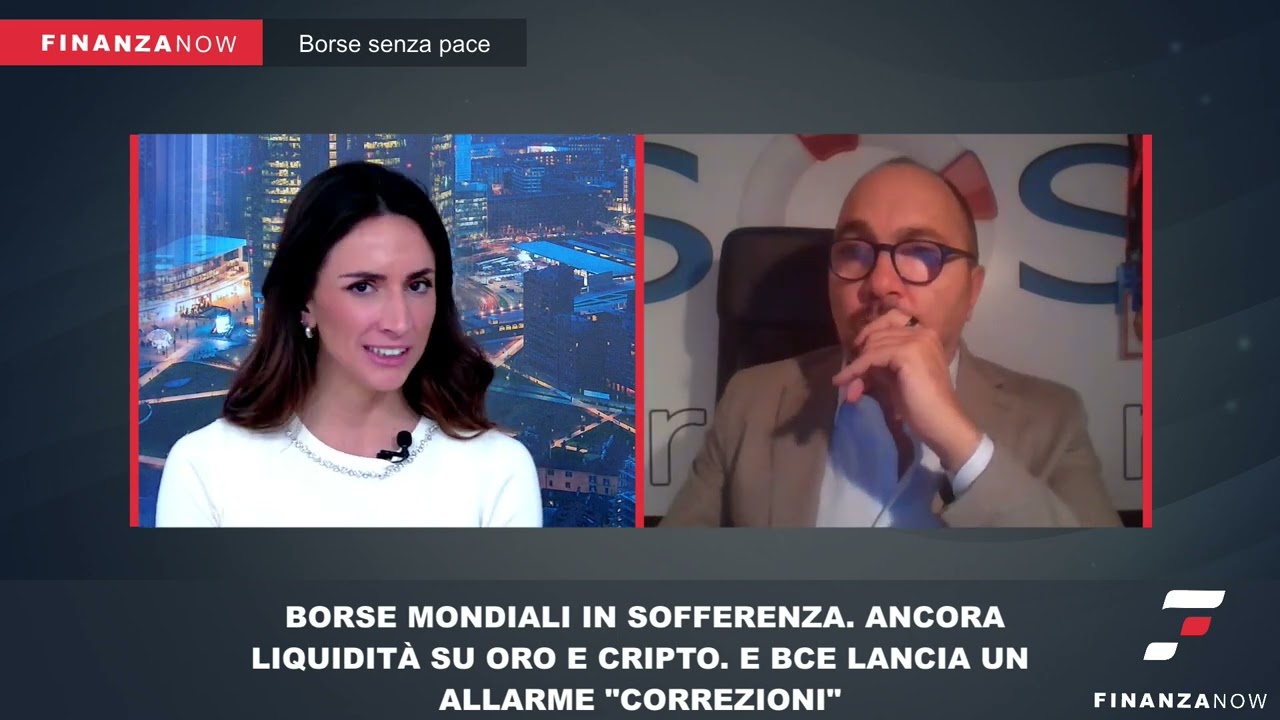 BORSE IN SOFFERENZA, LIQUIDITÀ SU ORO E CRIPTO. BCE: “RISCHIO CORREZIONI” – FERRONI INTV DI LORENZO – 20/11/24